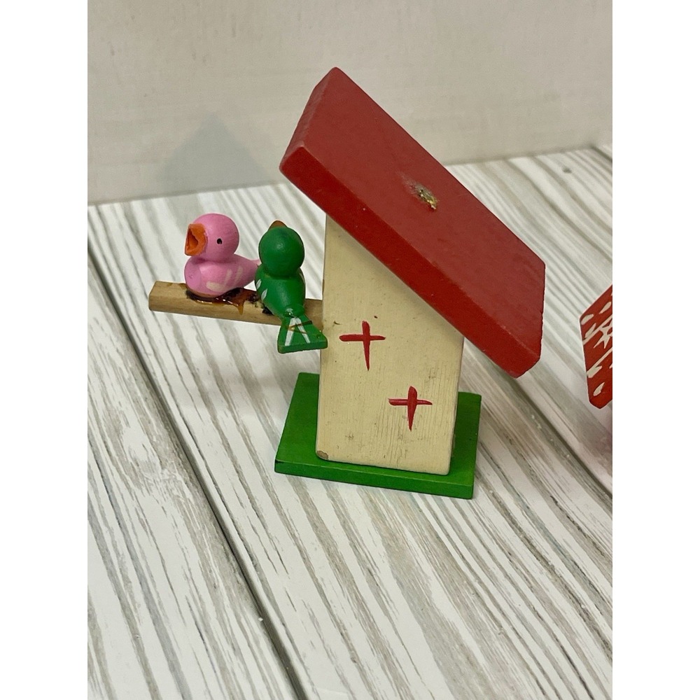2 Vintage Ornaments Steinbach House Wooden Hand Made In Germany - Picture 2 of 9